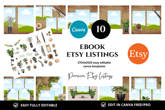 10 Ebook Premium Etsy Listings Mockup: Elevate Your Shop