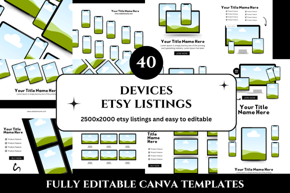 40 Devices Etsy Listings Mockup: Elevate Your Shop's Visuals