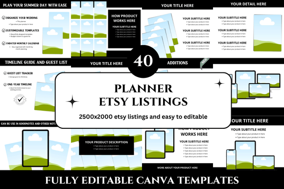 40 Planner Etsy Listings Mockup: Your Ultimate Shop Upgrade