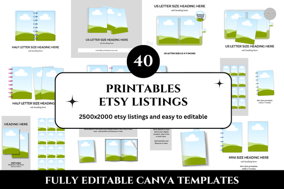 40 Printables Etsy Listings Mockup: Elevate Your Digital Shop