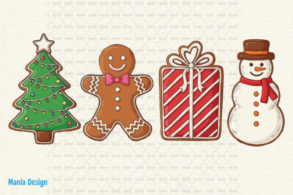 Designing Festive Cheer with the Gingerbread Cookies Snowman Baking PNG