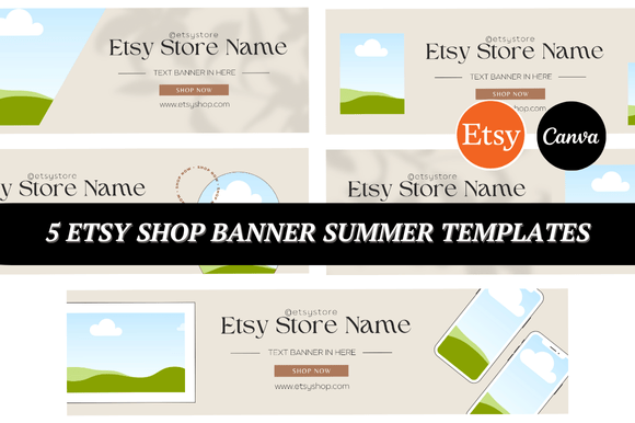 Elevate Your Etsy Shop: A Guide to 5 Banner Canva Templates
