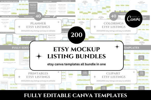 Stop Designing from Scratch: Master Etsy with 200 Canva Mockups