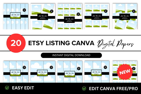 Streamline Your Etsy Shop: The Digital Paper Listings Mockup