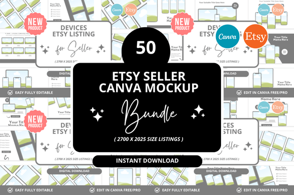 Transform Your Etsy Shop with 50 Devices Mockups