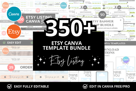 Upgrade Your Etsy Shop with This 350+ Canva Template Bundle