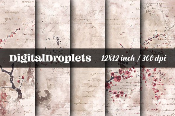 Watercolor Cherry Blossoms Vol.1: A Paper Set for Timeless Projects