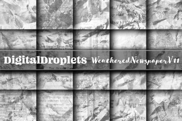 Weathered Newspaper Vol. 11 | Collection: Vintage Textured Papers